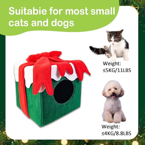 Christmas Cat House Cat Bed Cat Tree Decor Indoor Cat Tent Cave B661368