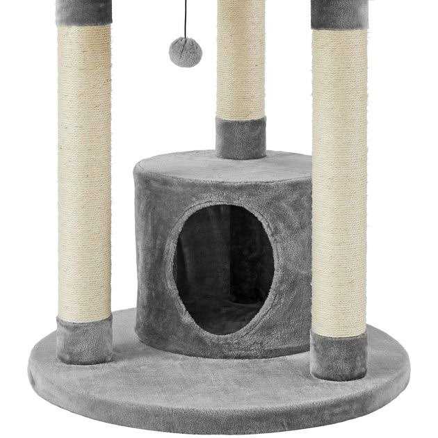 59.5-in Faux Fur Cat Tree Condo V813