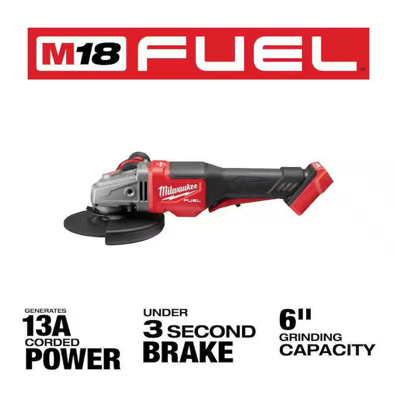 18V Brushless Cordless 4-1/2 in./6 in. Braking Grinder W131