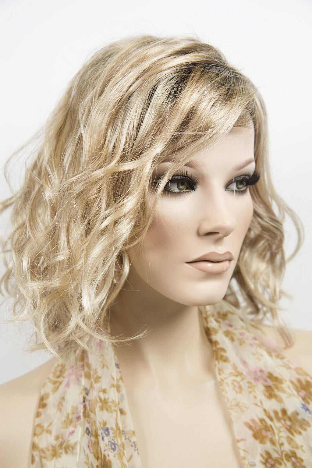 Dark Brown Dark Auburn Wavy Straight Wigs E90375