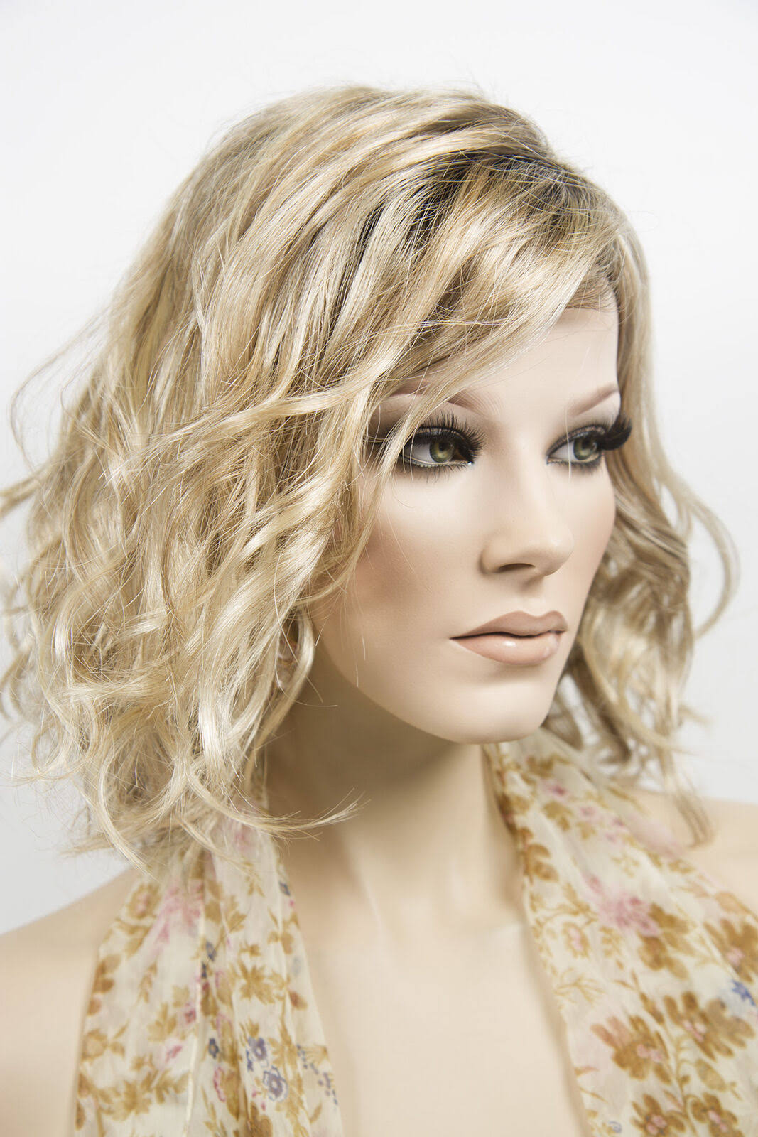 Dark Brown Dark Auburn Wavy Straight Wigs E90375