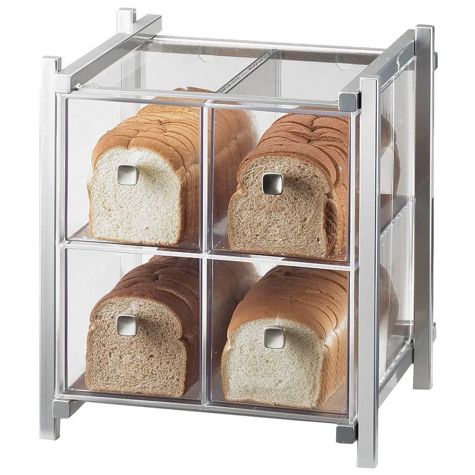 Silver 4-Drawer Bread Case V41206