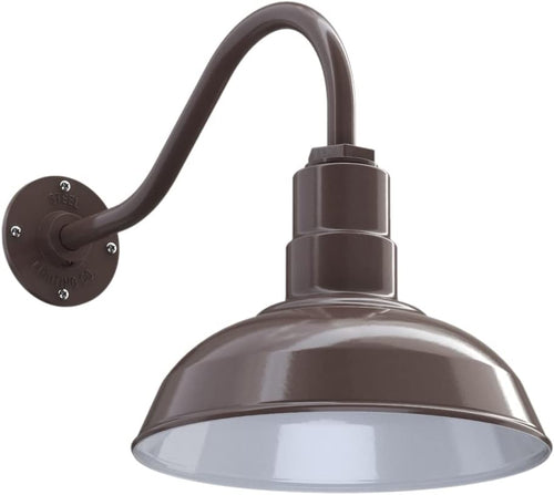 12 inch Dome Gooseneck Outdoor Wall Mounted Steel Light C4013