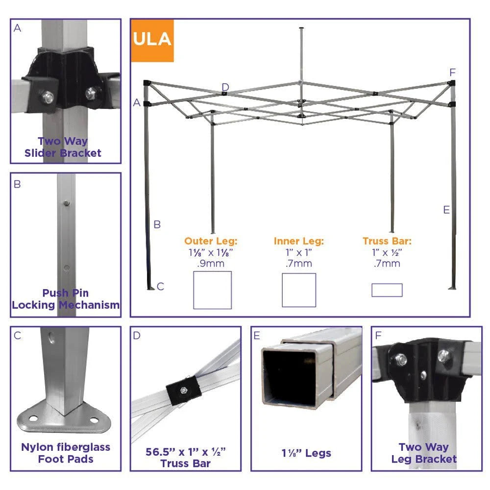 10 ft. x 10 ft. White Aluminum Pop-Up Canopy U62579