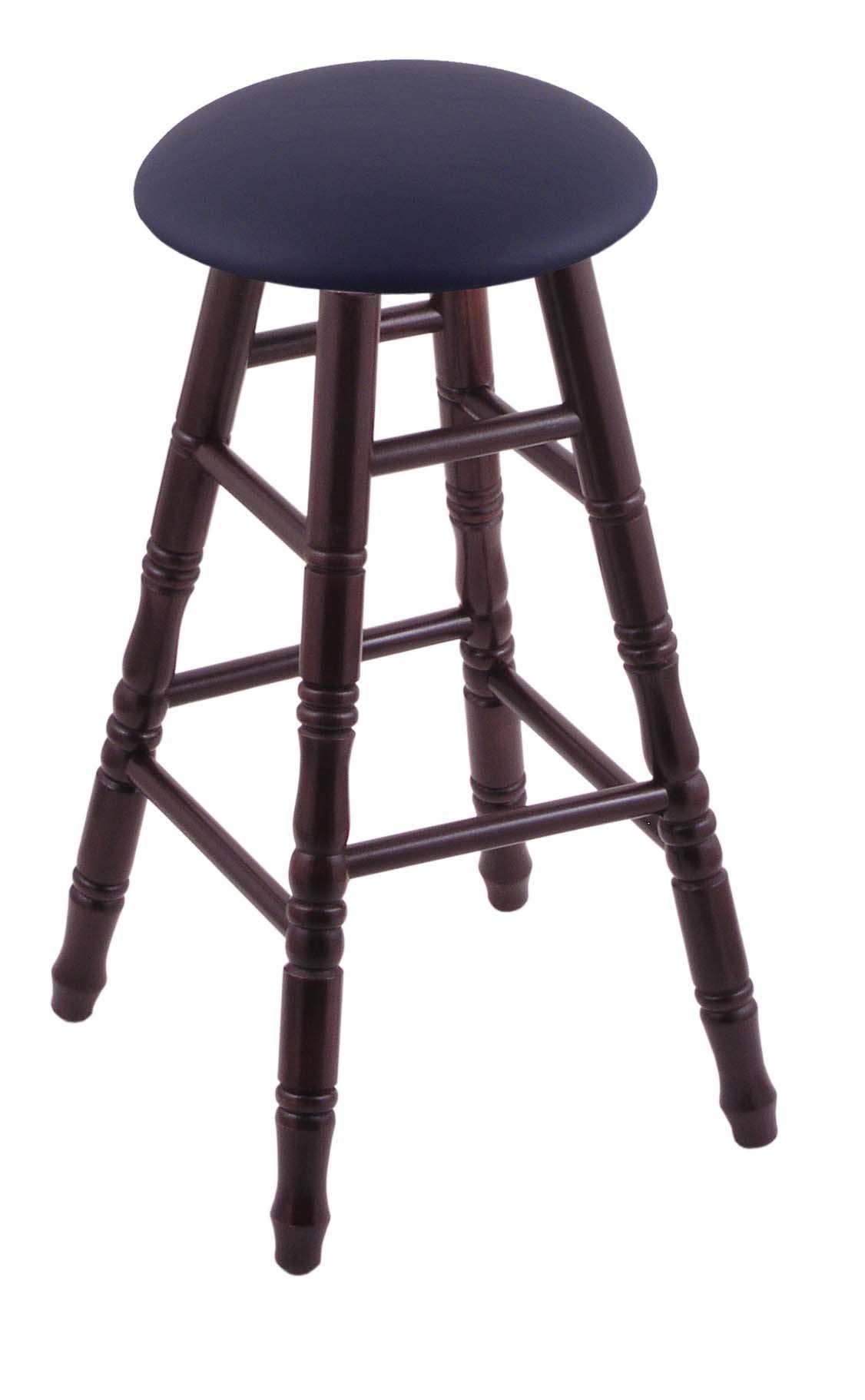 24x22 Maple Counter Stool with Dark Blue Seat O8858