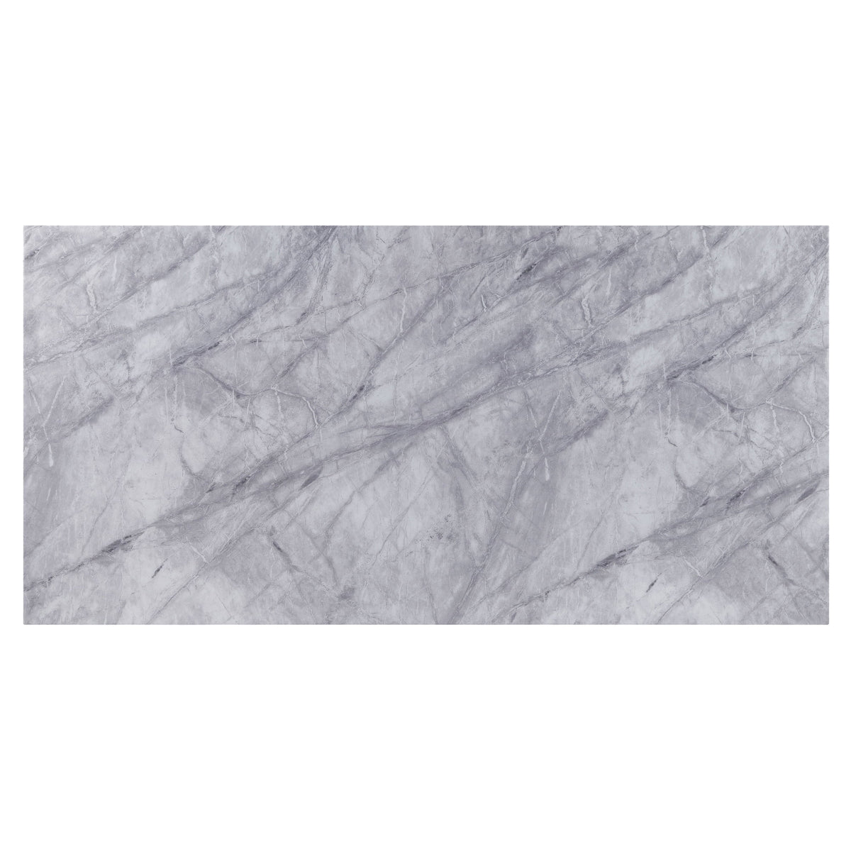 Light Gray Mirrored Silver Dining Table Q437028