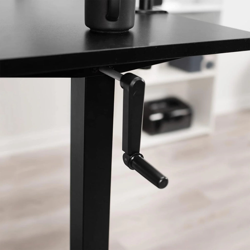 Manual Height Adjustable 36 X 24 Inch Black Standing Desk C64050