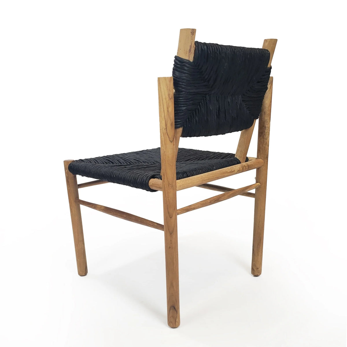 Black Teak Wood Accent Chair S18574