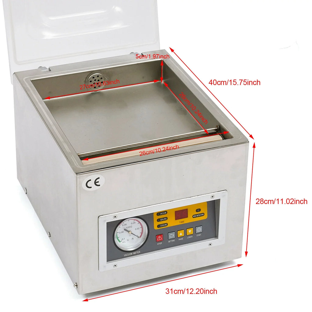 5.5L Commercial Tabletop Chamber Vacuum Sealer 120W 110V T296421