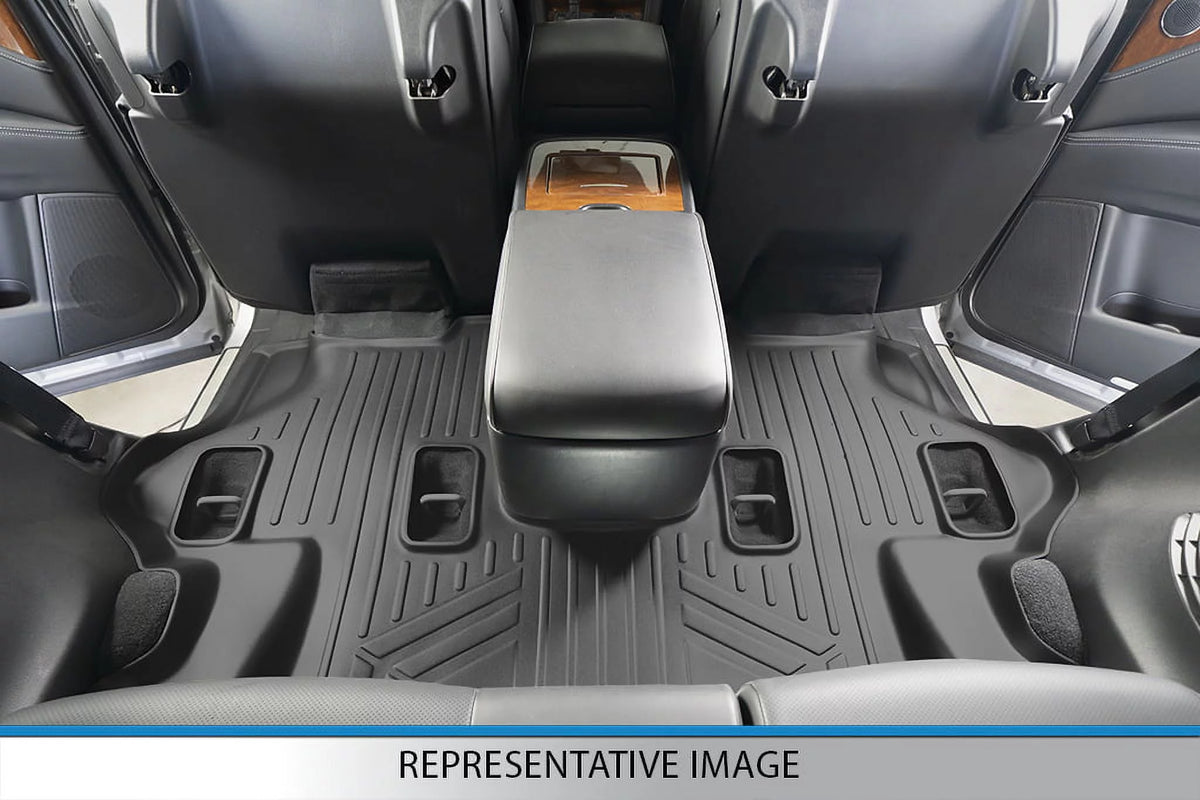 Black Floor Mats Liner Set with 2nd Row Bench Seats D198404