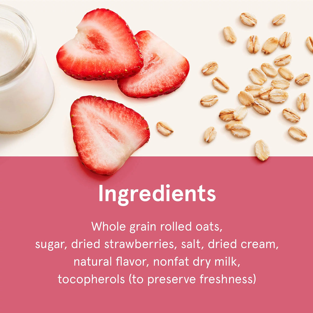 Instant Oatmeal Strawberries And Cream 1.05 Ounce Pack Of 48 S3319