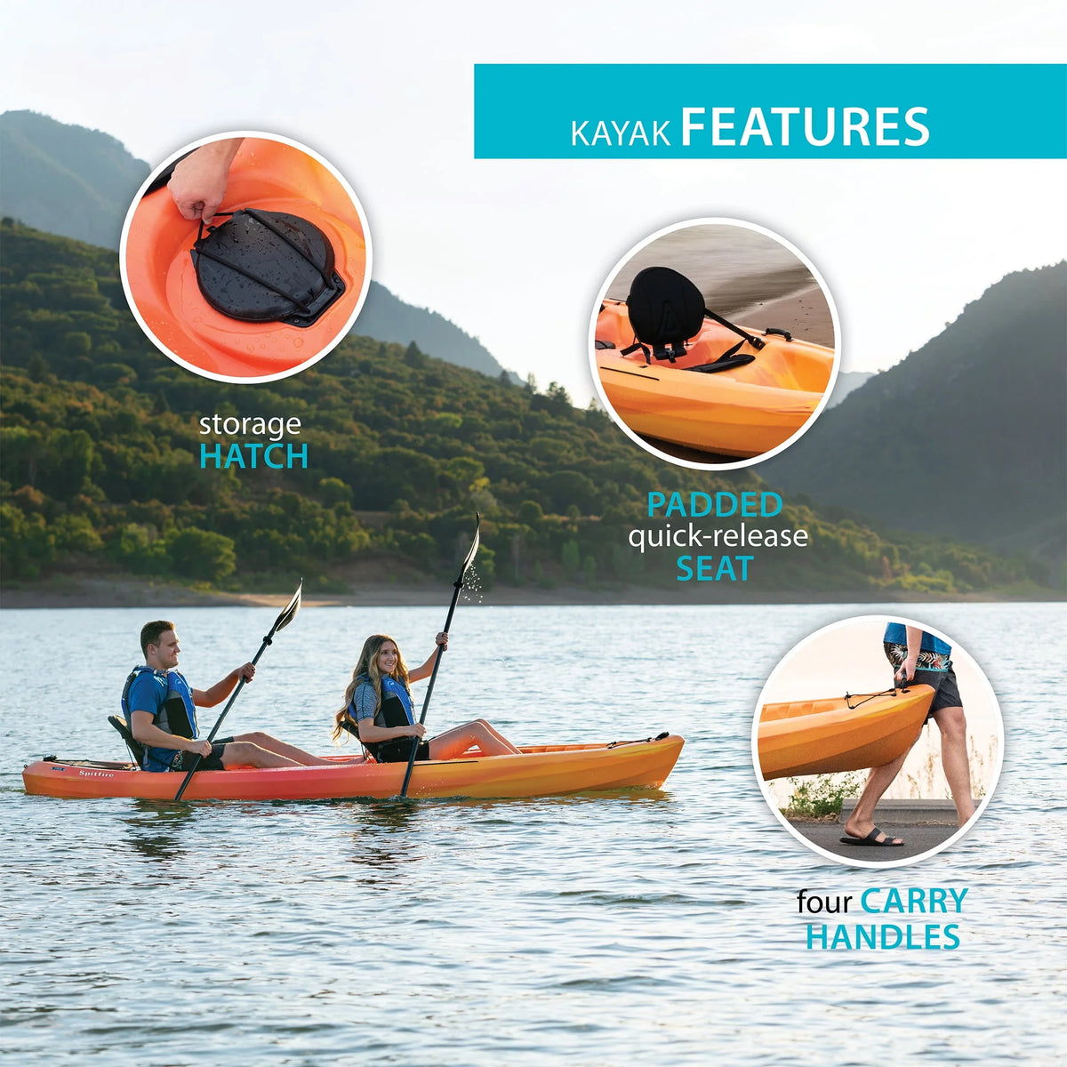 Lime Green Tandem Kayak V77200