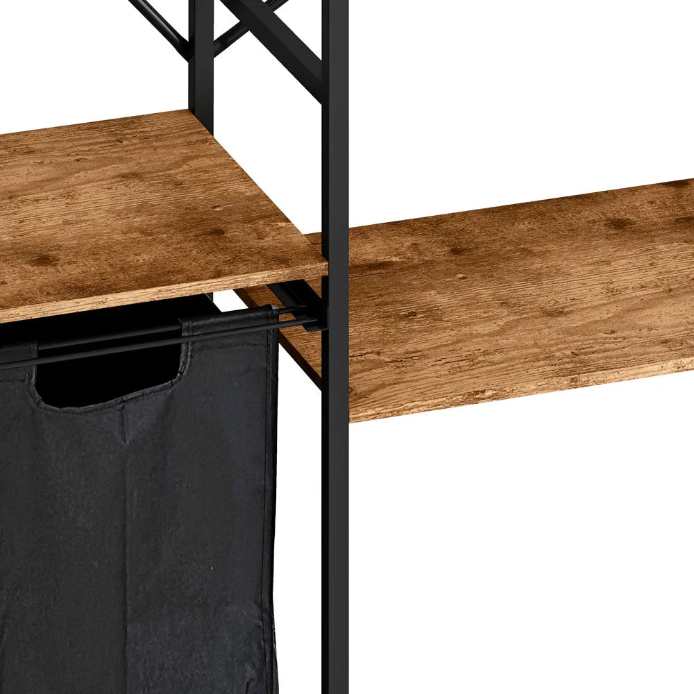 Portable Wardrobe Clothes Rack with Storage Bag C194196