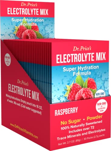 Electrolytes Powder Packets No Sugar 30 Packets Raspberry V385