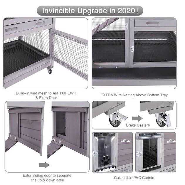 Outdoor & Indoor Bunny Hutch Q617742