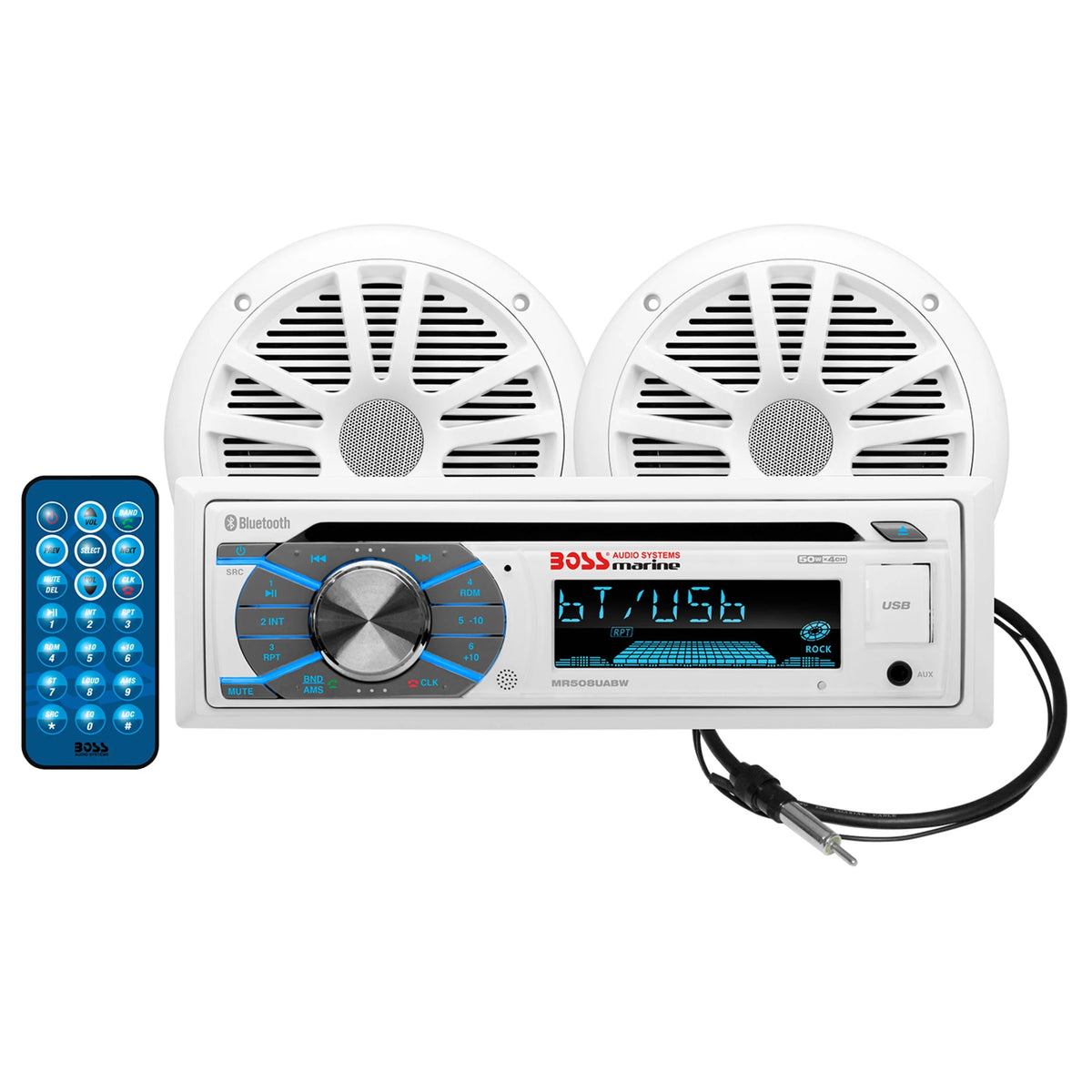 Marine Receiver and 6.5 Inch Full Range Speakers V938078