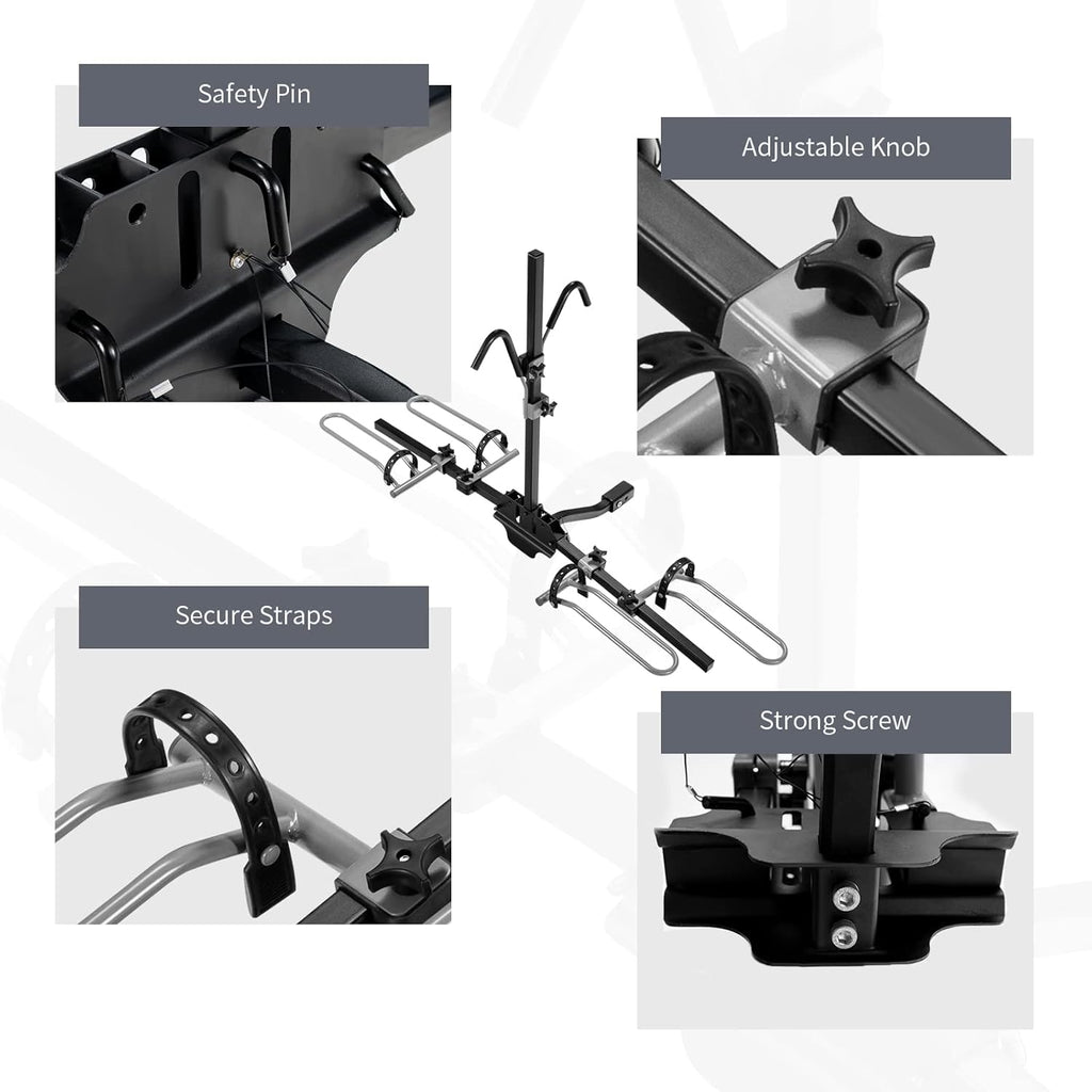 Folding 2-Bike Hitch Mount Bike Rack T970824