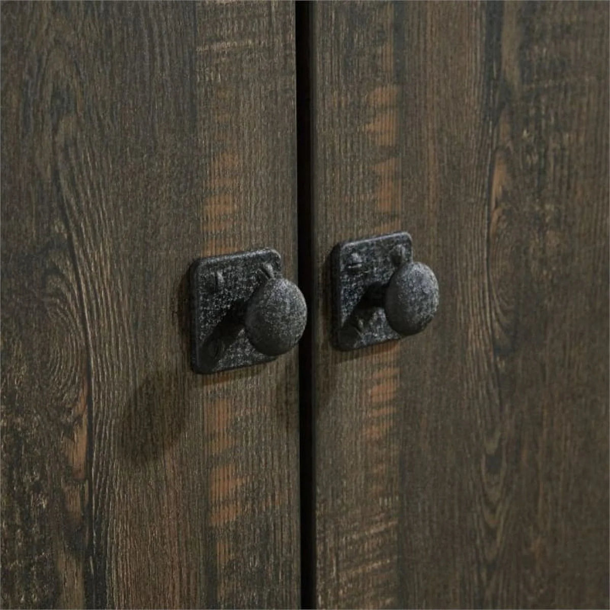 Engineered Wood Library Hutch in Carbon Oak Finish L1213