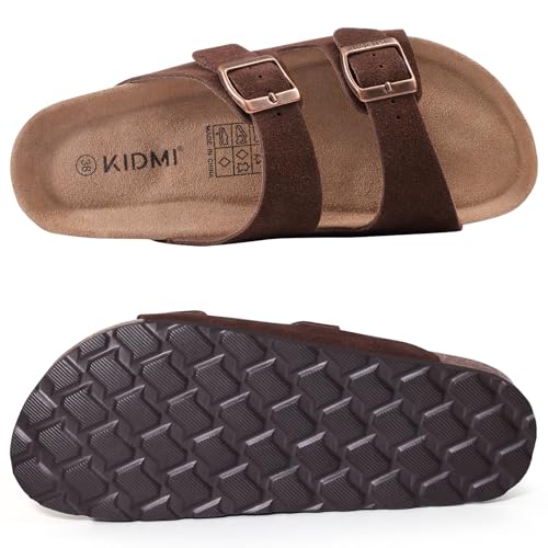 Women's Suede Adjustable Slide Sandals I66026
