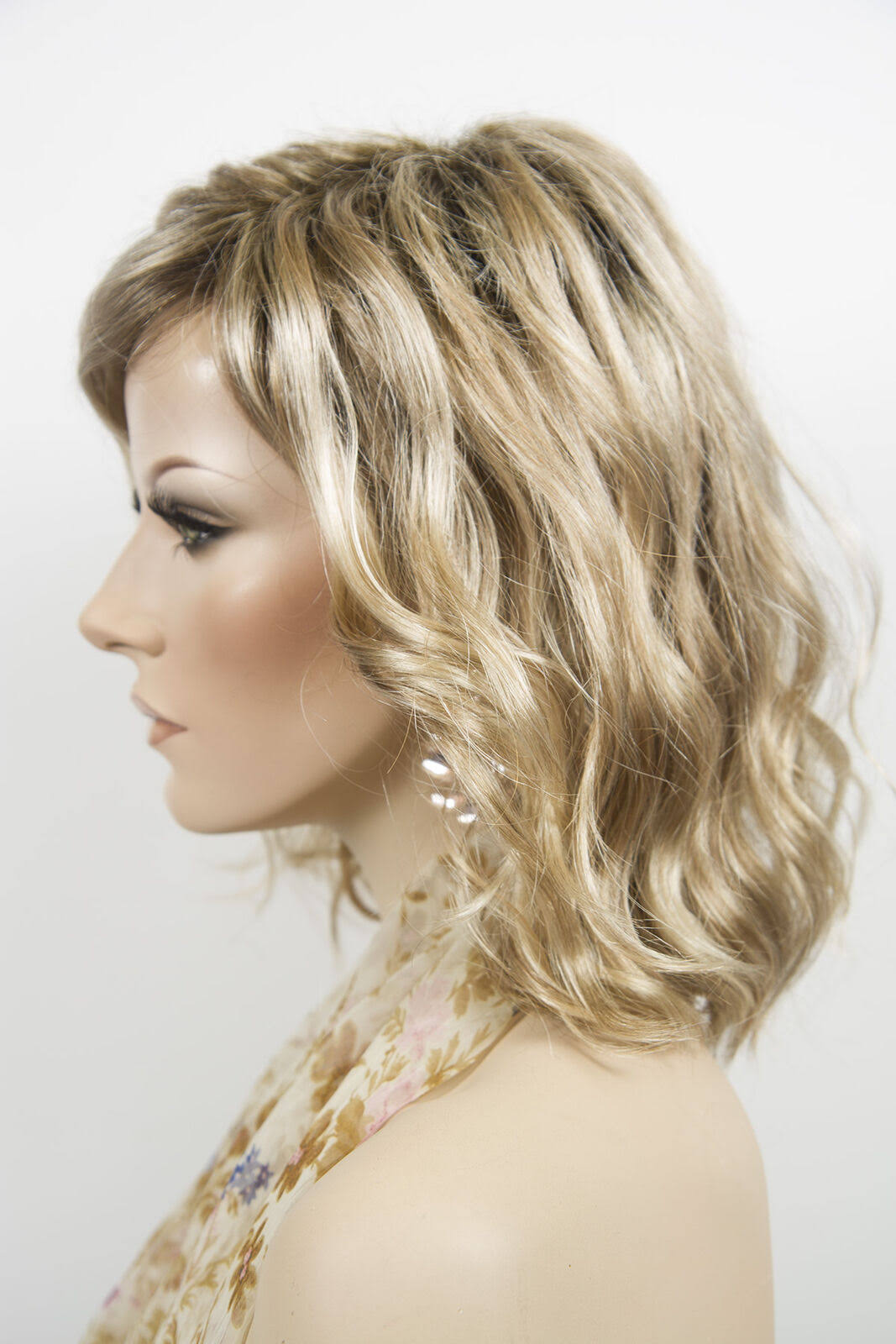 Dark Brown Dark Auburn Wavy Straight Wigs E90375