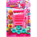 Pink 7 Piece Shopping Cart Play Set W8677