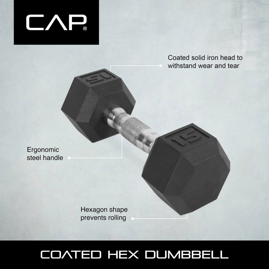 70lb Coated Hex Dumbbell I47222