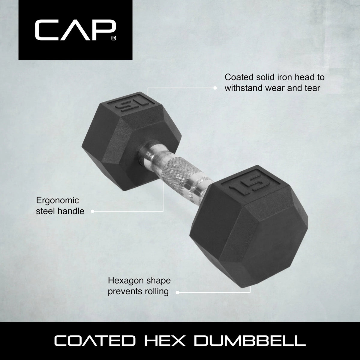 70lb Coated Hex Dumbbell I47222