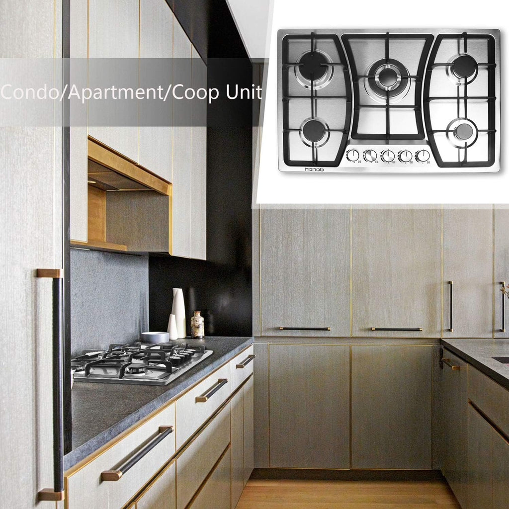 30 inches 5 Burners Stainless Steel Gas Cooktop P9675