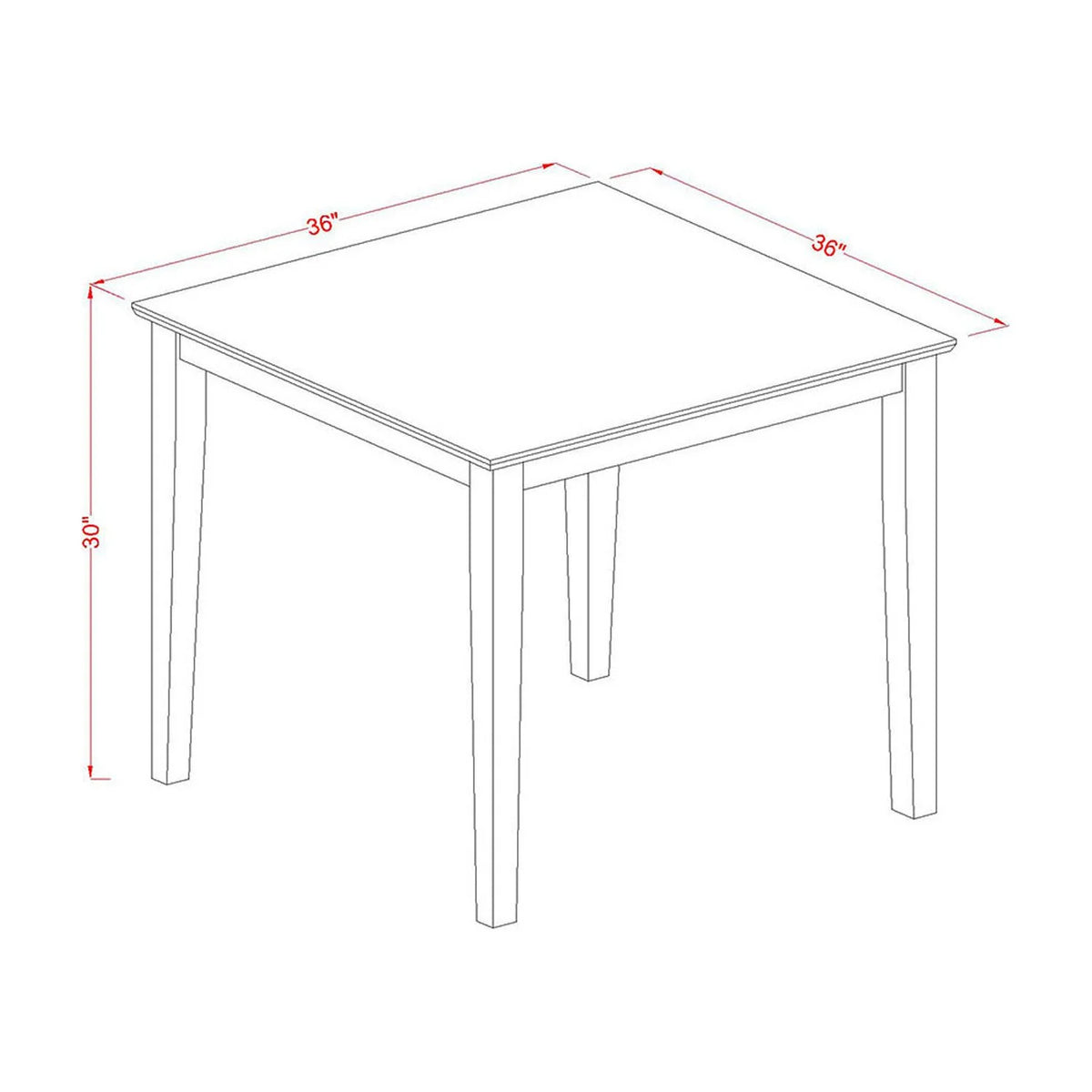 3 Pc Square Kitchen Table and 2 Dining Chairs K97189