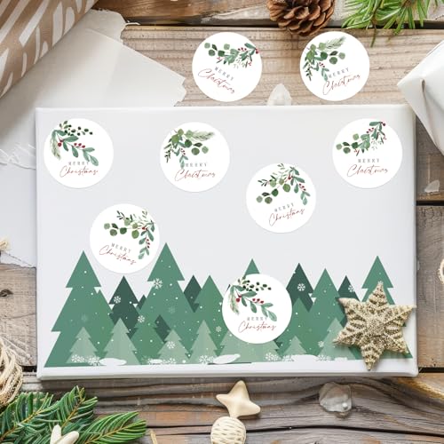 1000 Pcs Christmas Stickers Roll Self-Adhesive R10843