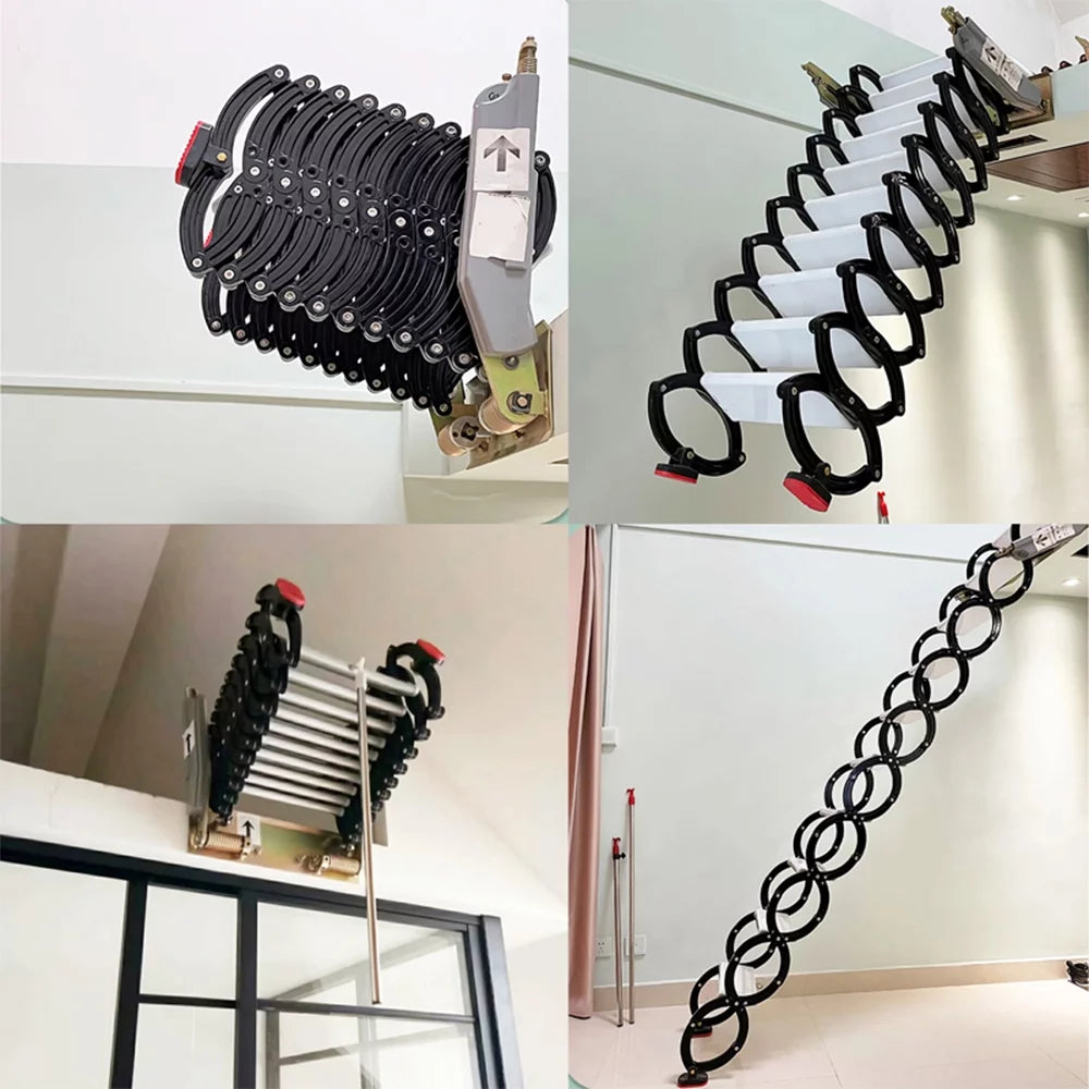 Wall Mounted Loft Ladder Black F688