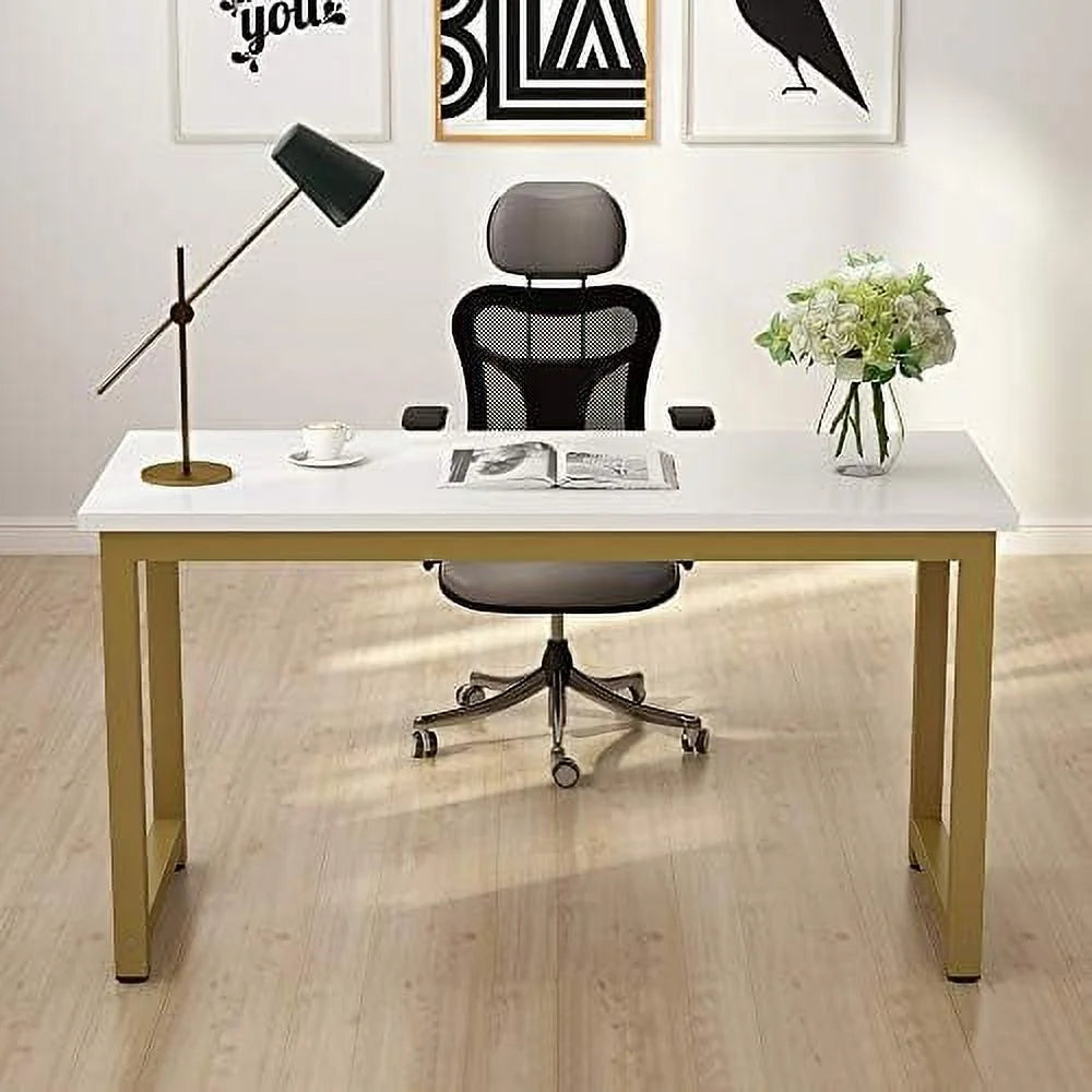78.7 x 39.4 inch Walnut Black Computer Desk Z414