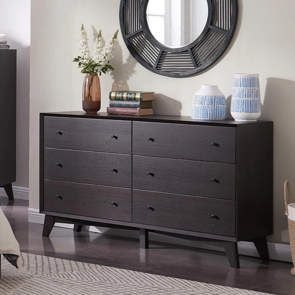 Mid Century Modern 6 Drawer Dresser N74962