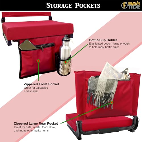 Wide Stadium Seat with Storage Pockets C762976