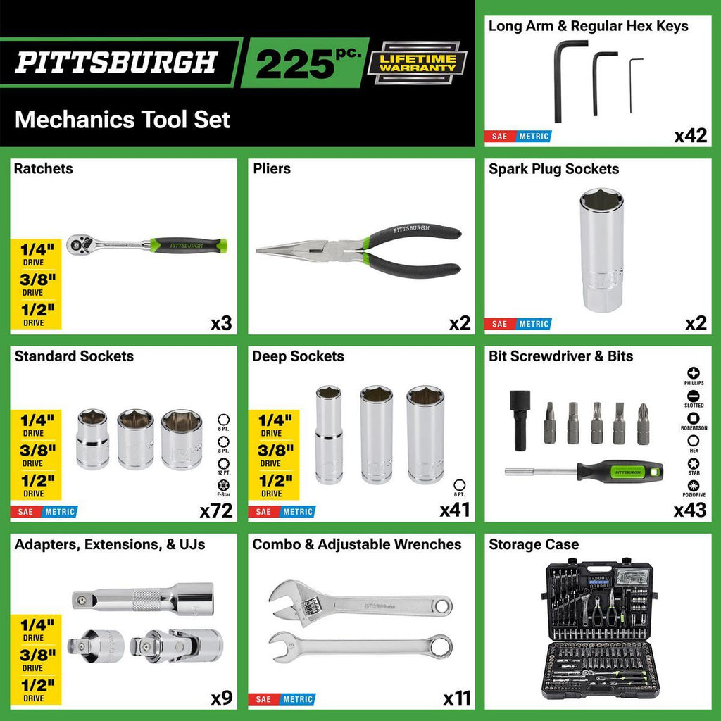 225-Piece Mechanics Tool Set V635704