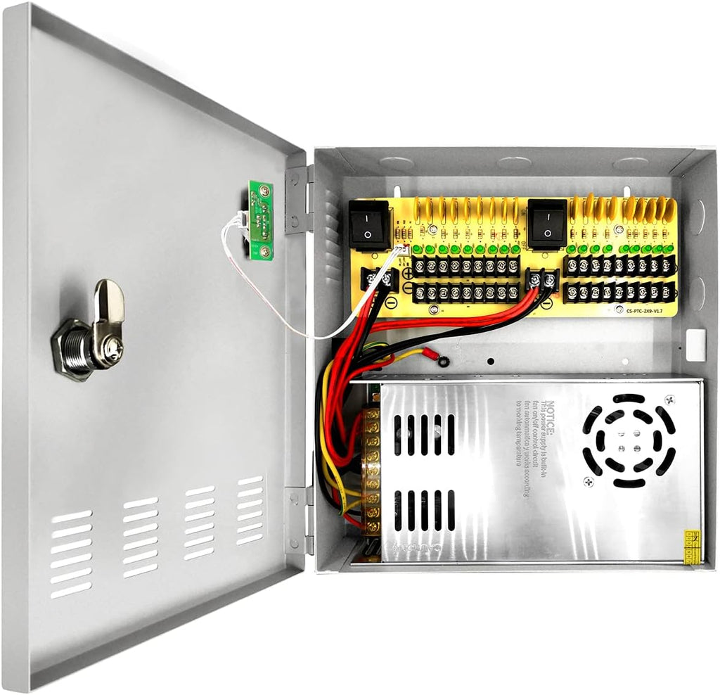 18 Channel CCTV Power Supply Box 12V 20A Pack of 2 T2582
