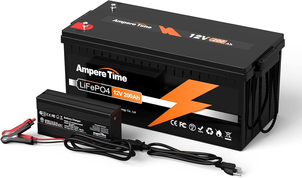 12V 100Ah LiFePO4 Battery with 14.6V 10A Lithium Battery Charger B620622