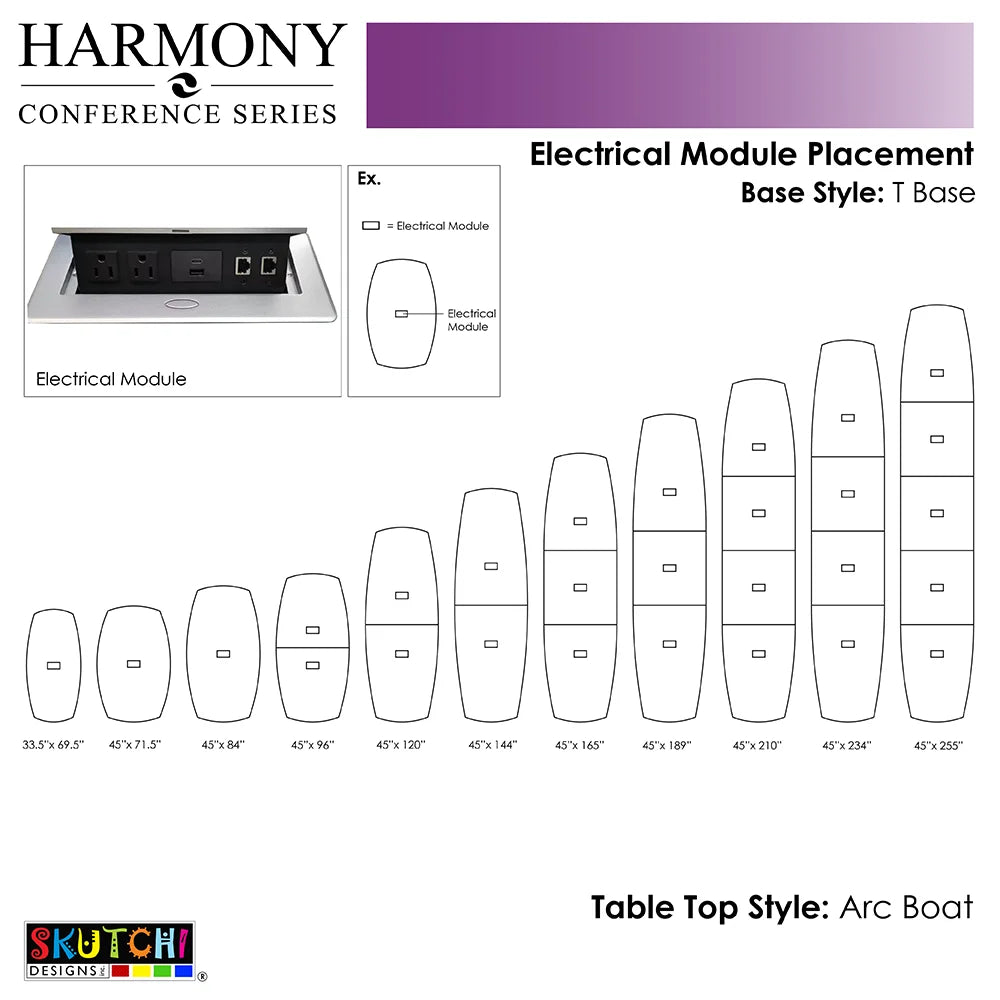 6 Person Arc Boat Conference Table 6 Ft K5838