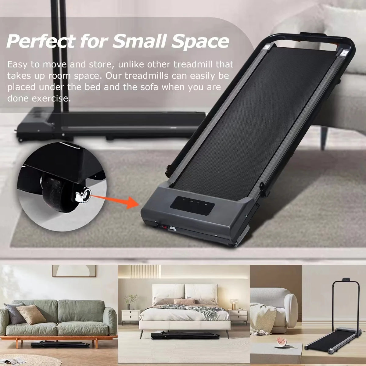 Portable Foldable Walking Treadmill with LED Display M662446