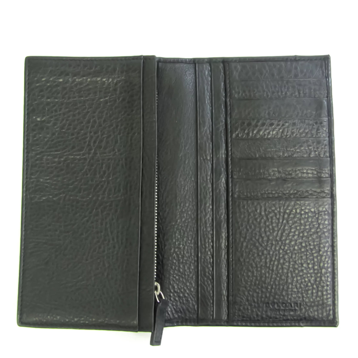 Pre-Owned Black Leather Long Wallet Y9831
