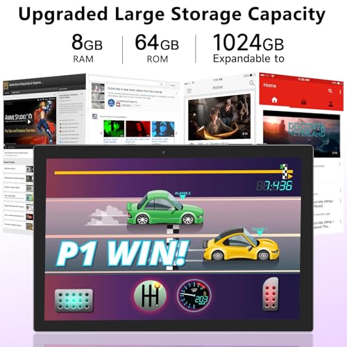 10 inch 2 in 1 Tablet with Keyboard Case Mouse Stylus I3761