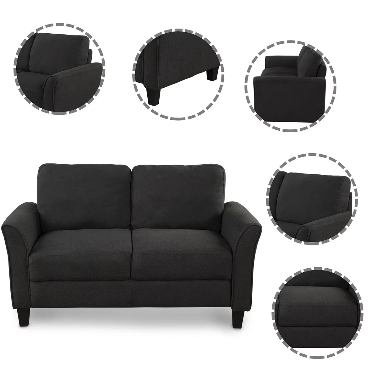 Black Double Seat Sofa E96990