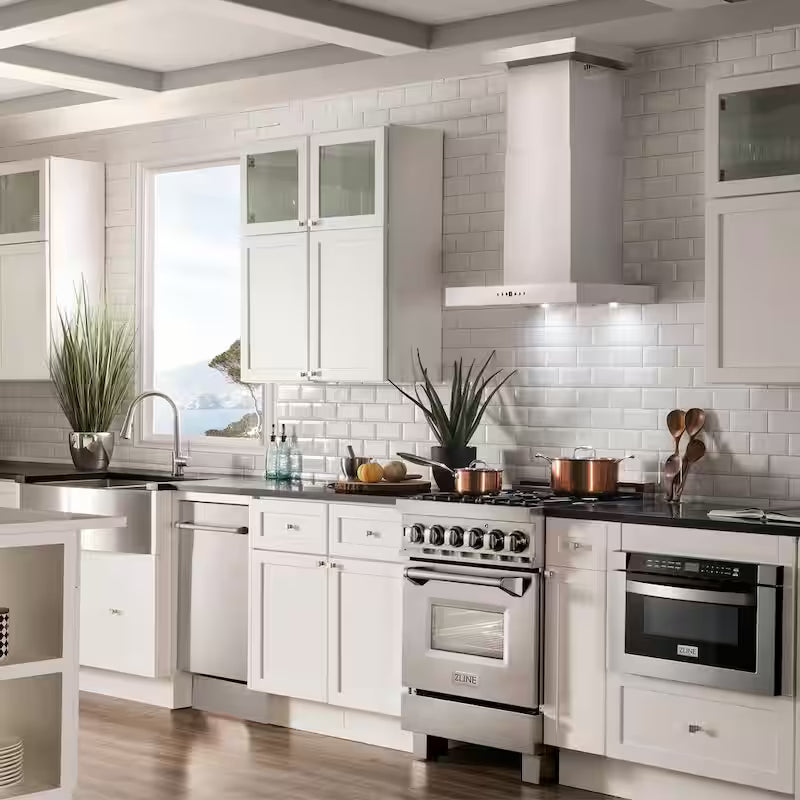 24 in. 400 CFM Convertible Wall Mount Range Hood in Stainless Steel M440831