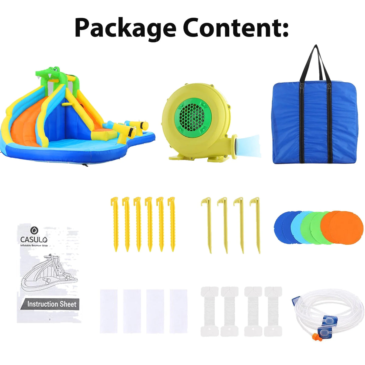 Inflatable Bounce House with Water Slide and Air Blower G91367