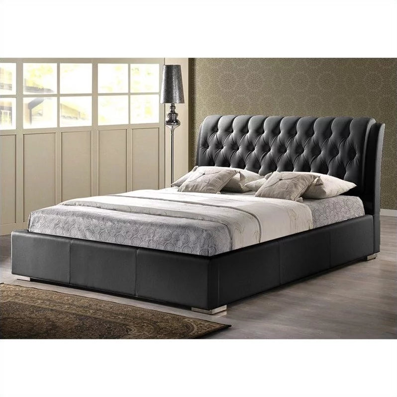 Modern Bed with Tufted Headboard A699098