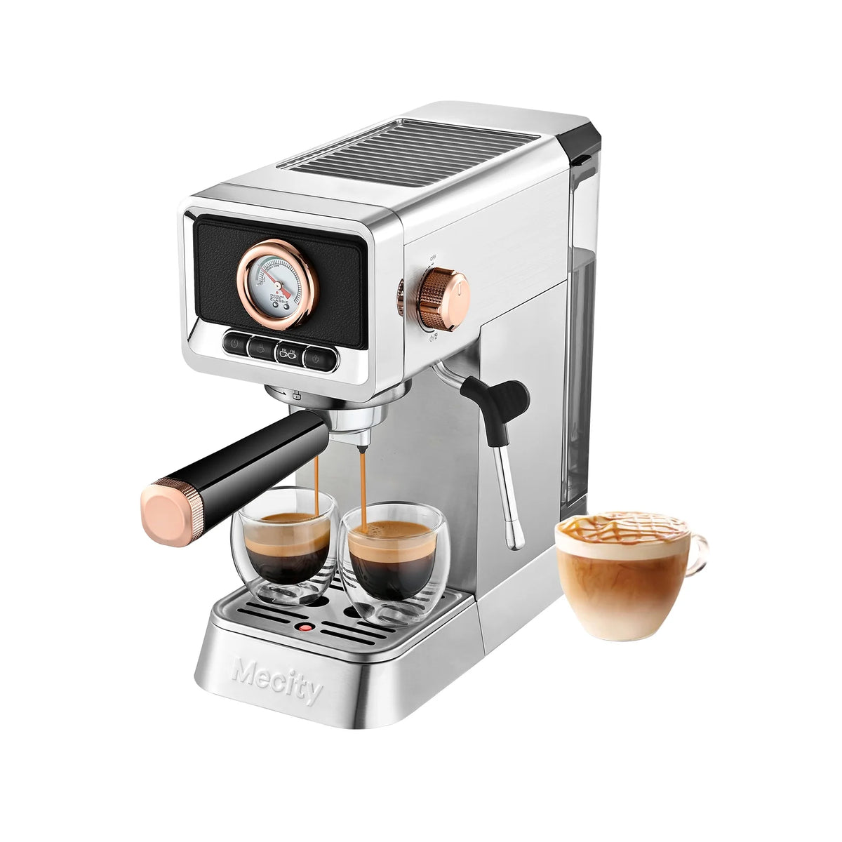 20 Bar Espresso Machine with Milk Frother, Stainless Steel, 37 fl.Oz, 1400W X727153