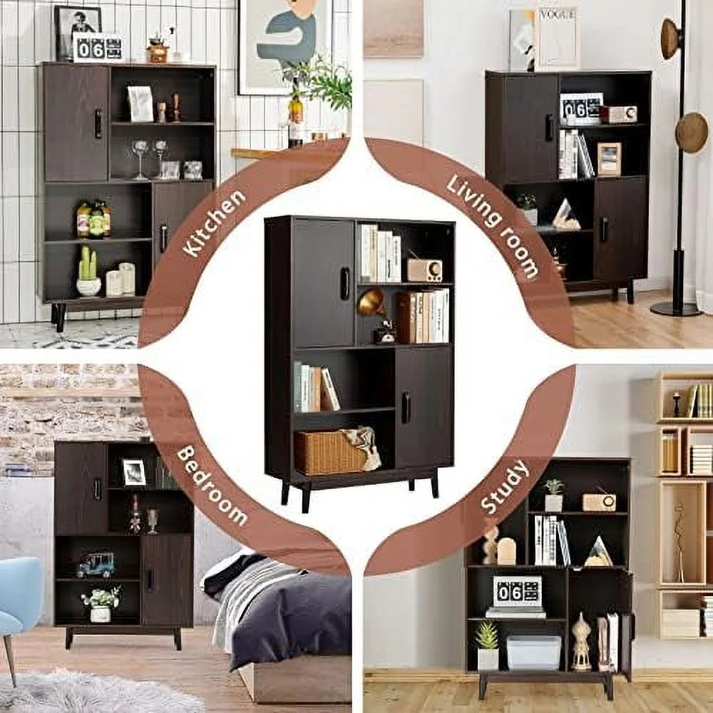Cabinet with Legs 4-Tier Bookshelf Z193520