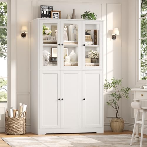 Grey 69" Tall Bookshelf with Storage Cabinet H7146
