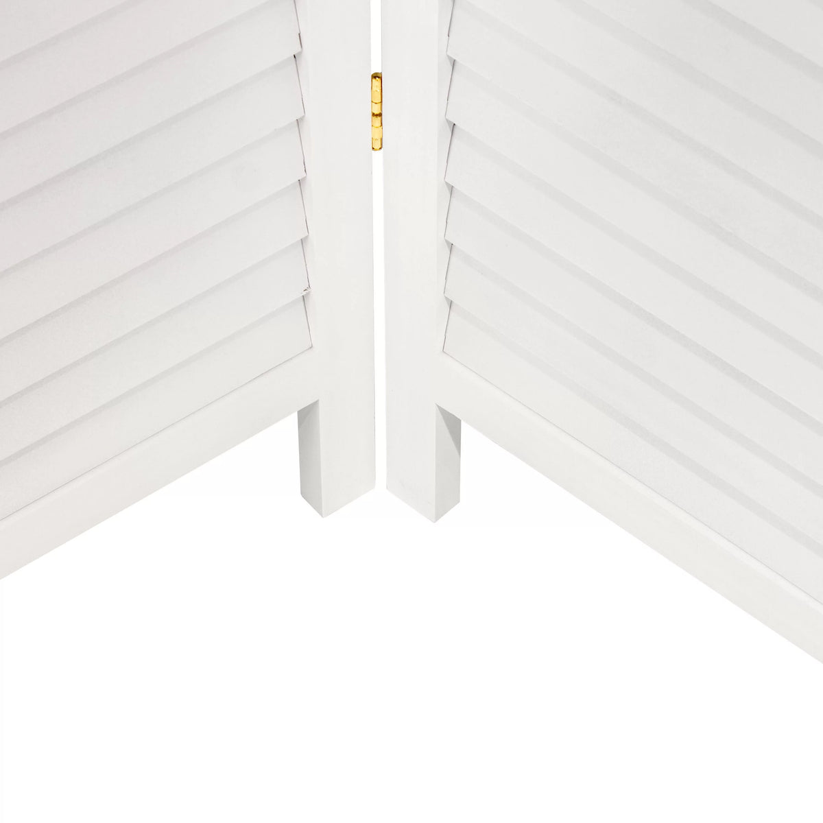 6 ft. Tall Wooden Louvered Room Divider White - 4 Panel C1333
