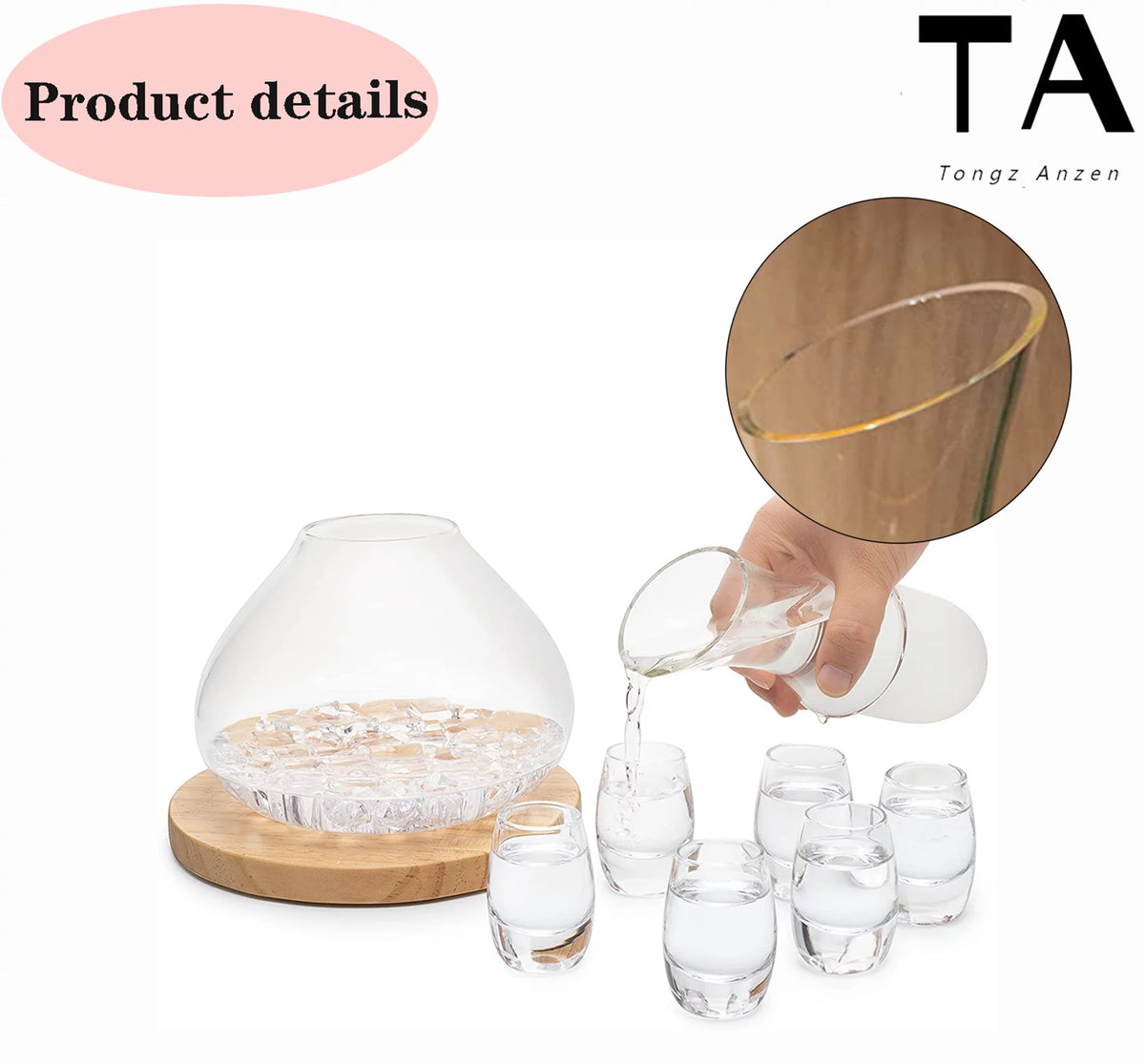 Sake Set Glasses Japanese A68158